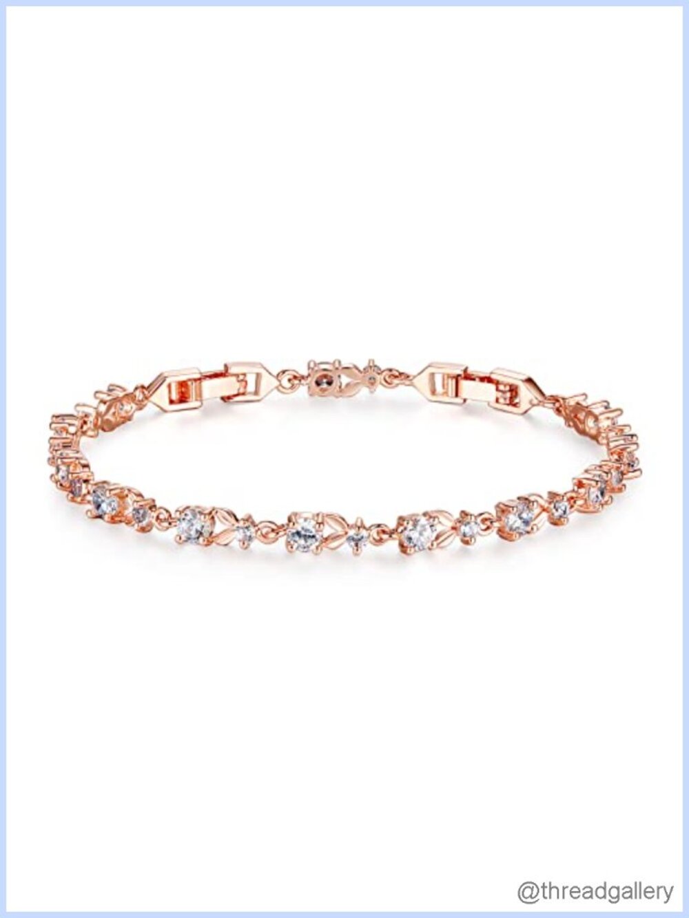 14K Gold Plated Cubic Zirconia Tennis Bracelet for Women
